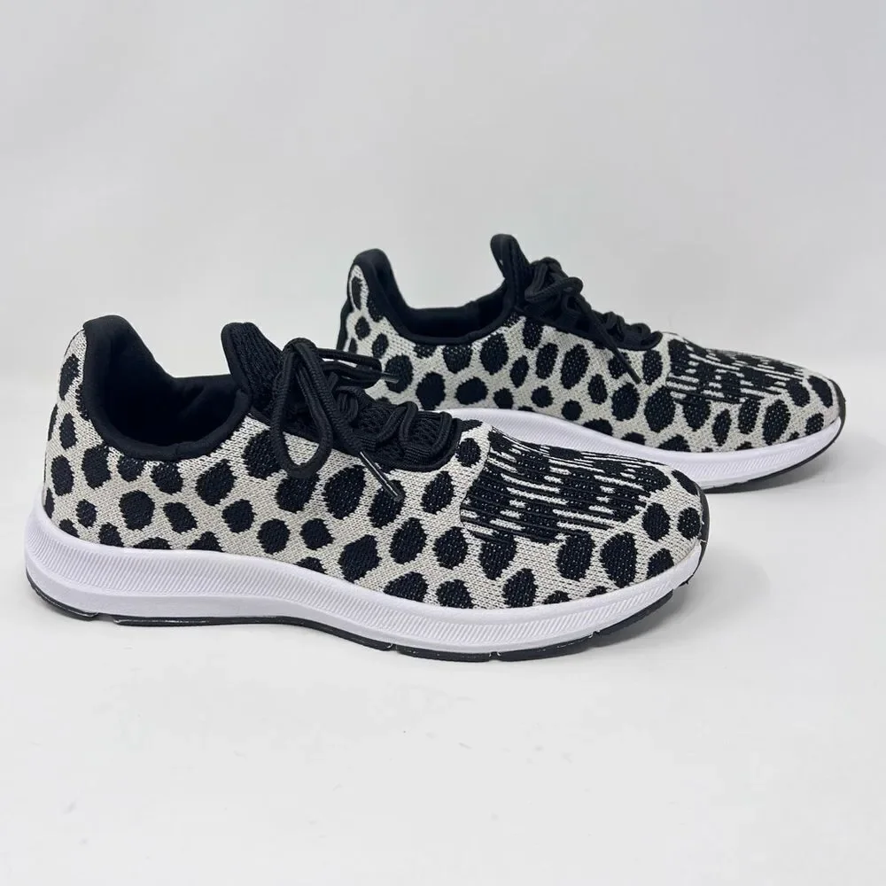 Athletic Works Women's Soft Running Athletic Sneaker 6.5 Black White
